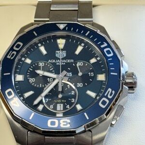 Tag Heuer Aquaracer Blue Dial Stainless Steel Chronograph
